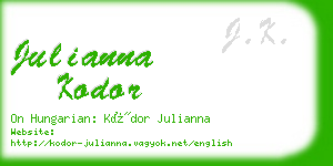 julianna kodor business card